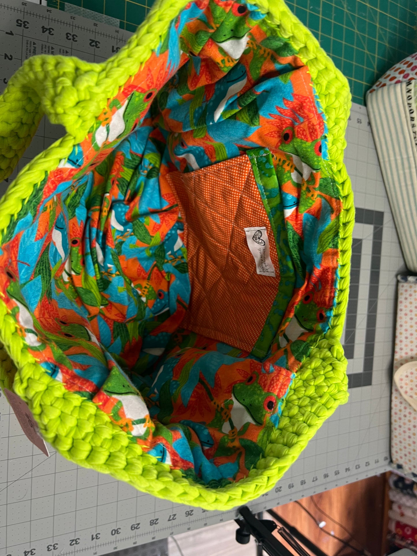 Heavy duty lined tropical beach bag