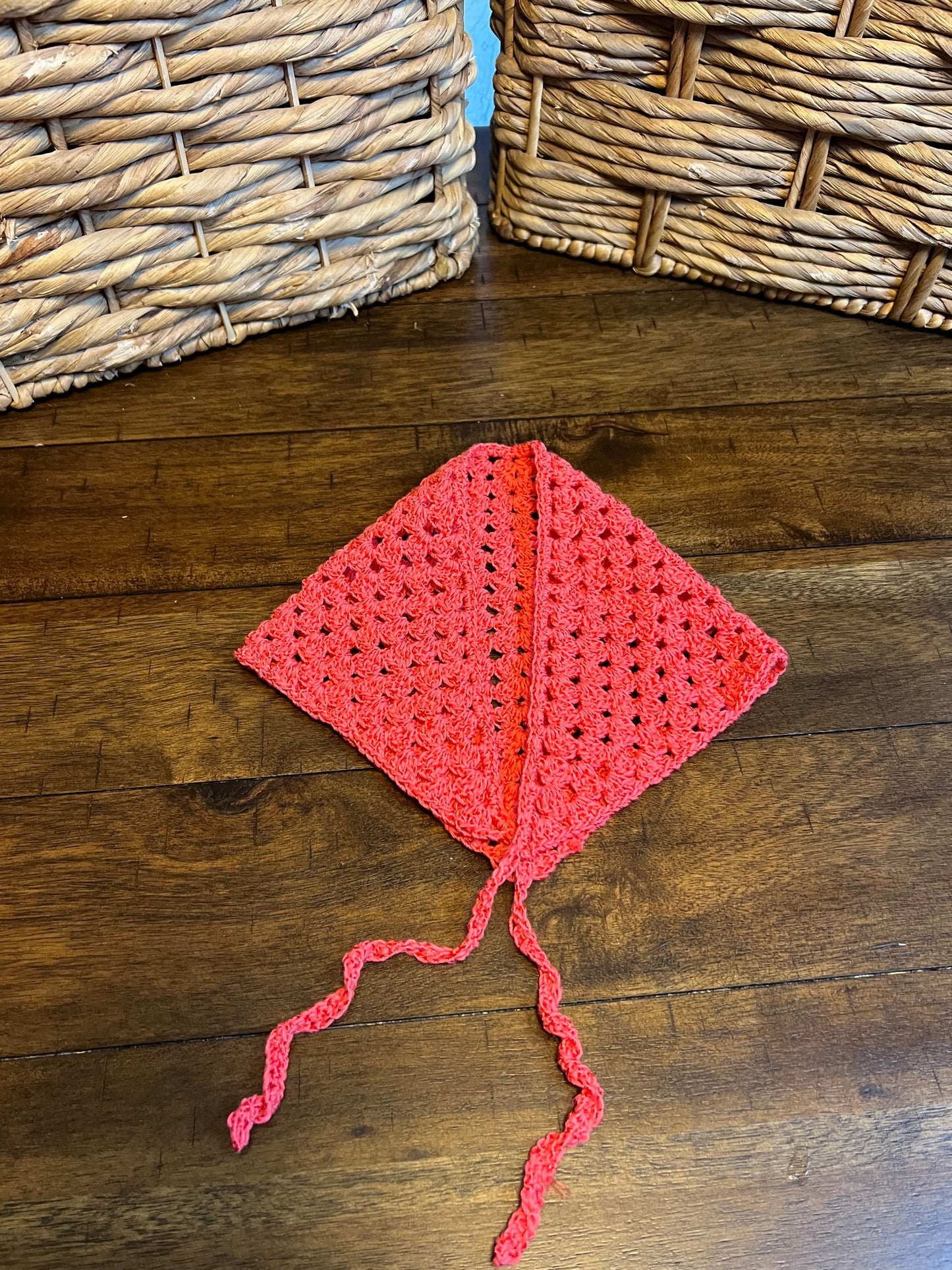 Handmade Crochet Bandana Coral