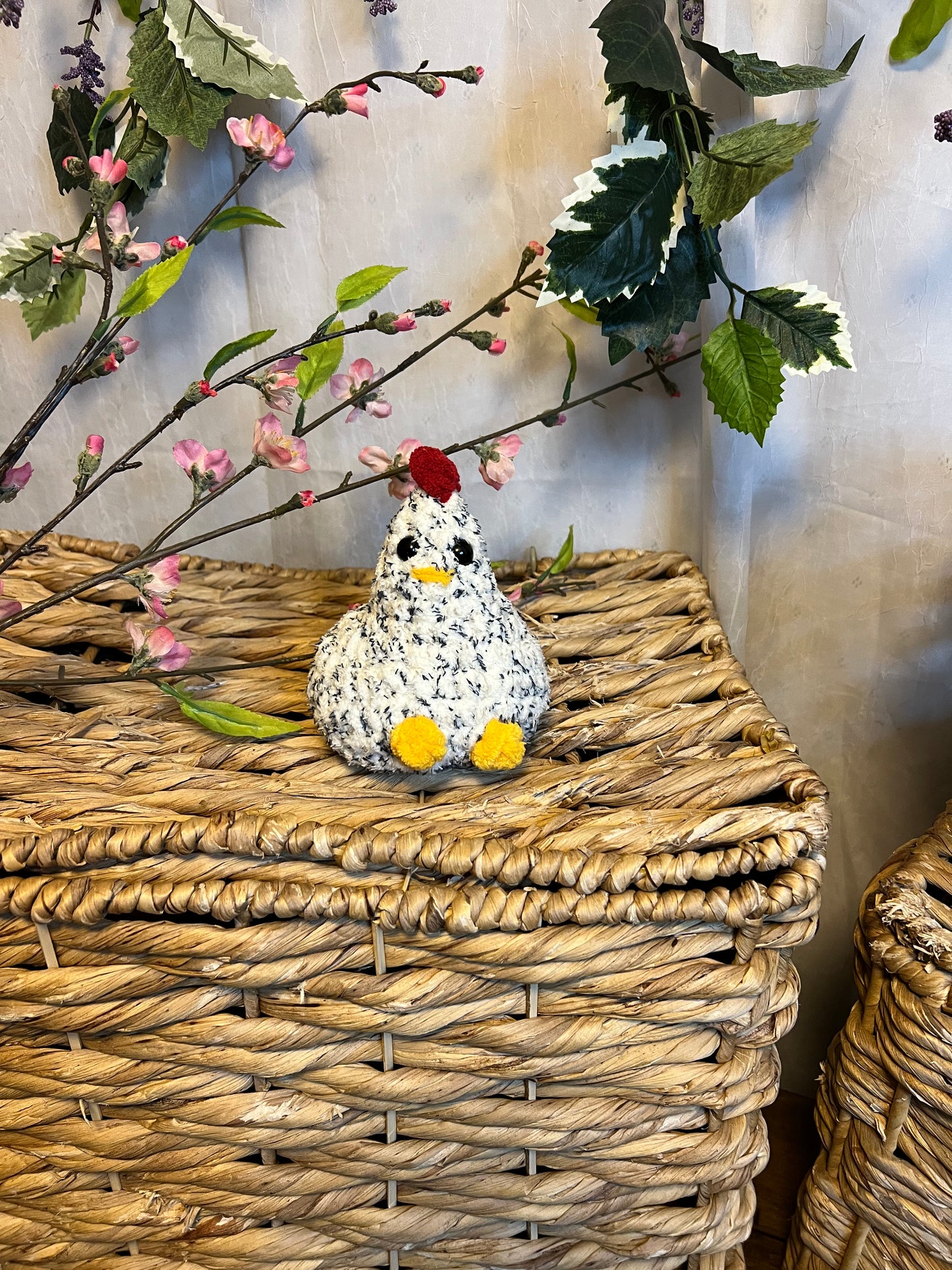 small chicken white speckled