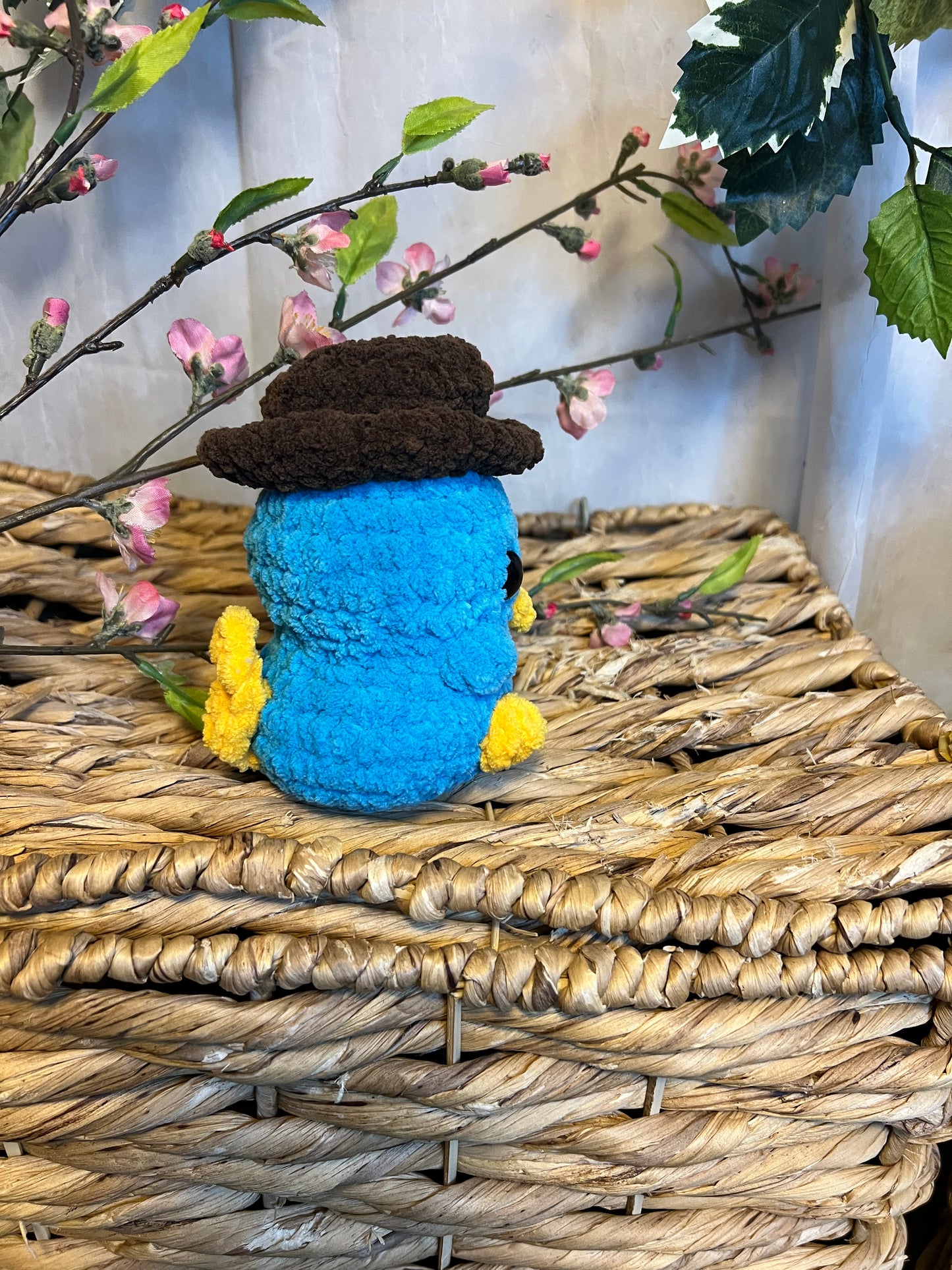Blue platypus with hat