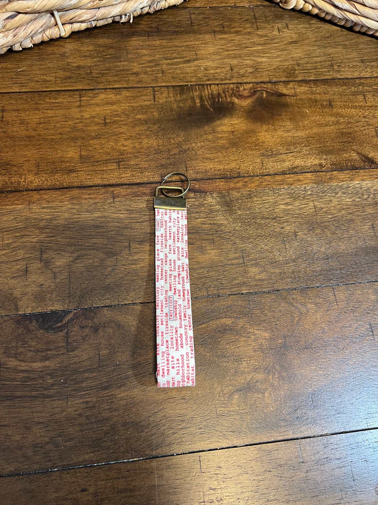 Wristlet White with red lettering