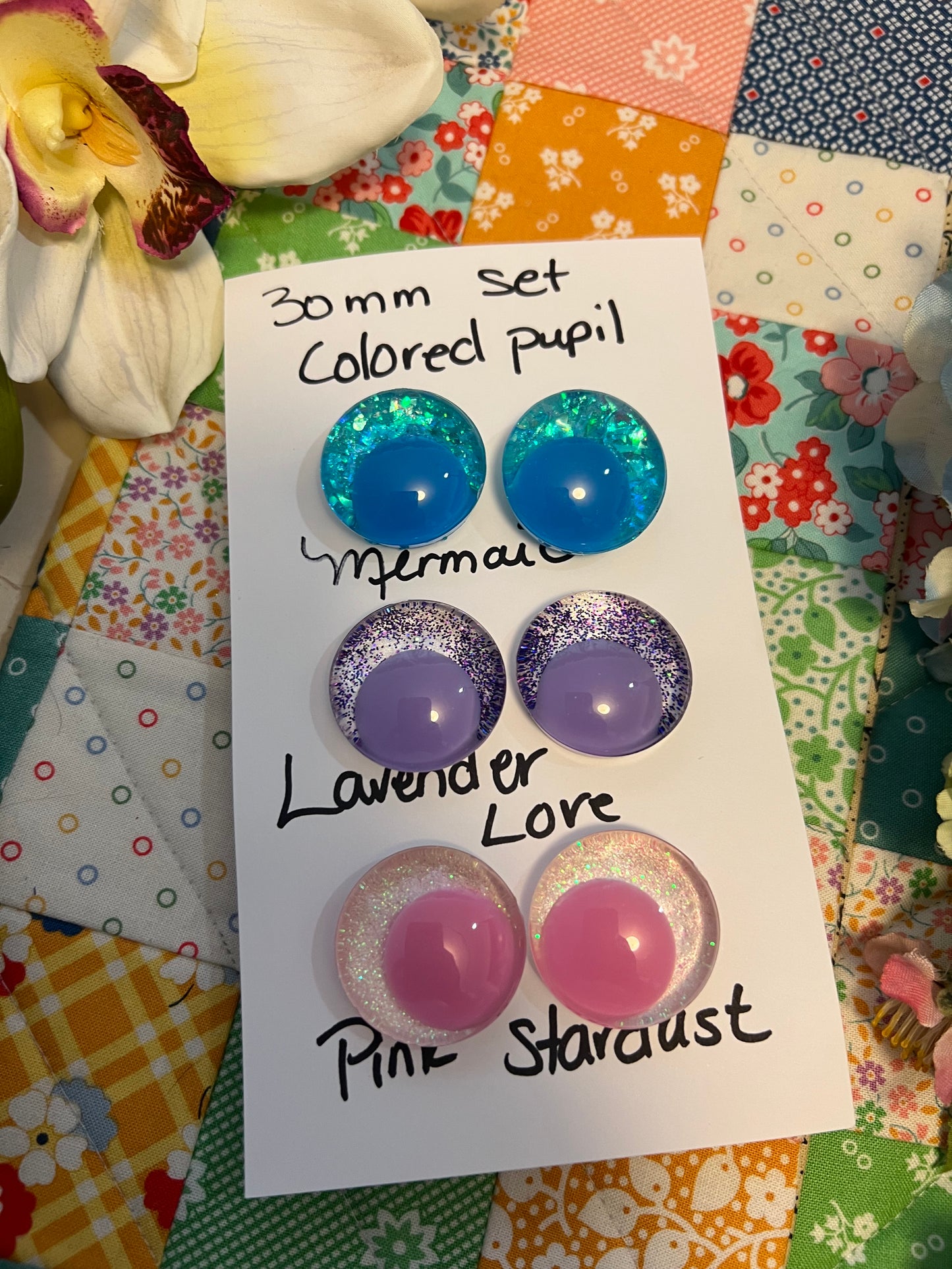 30 mm safety eye set colored pupil MLP