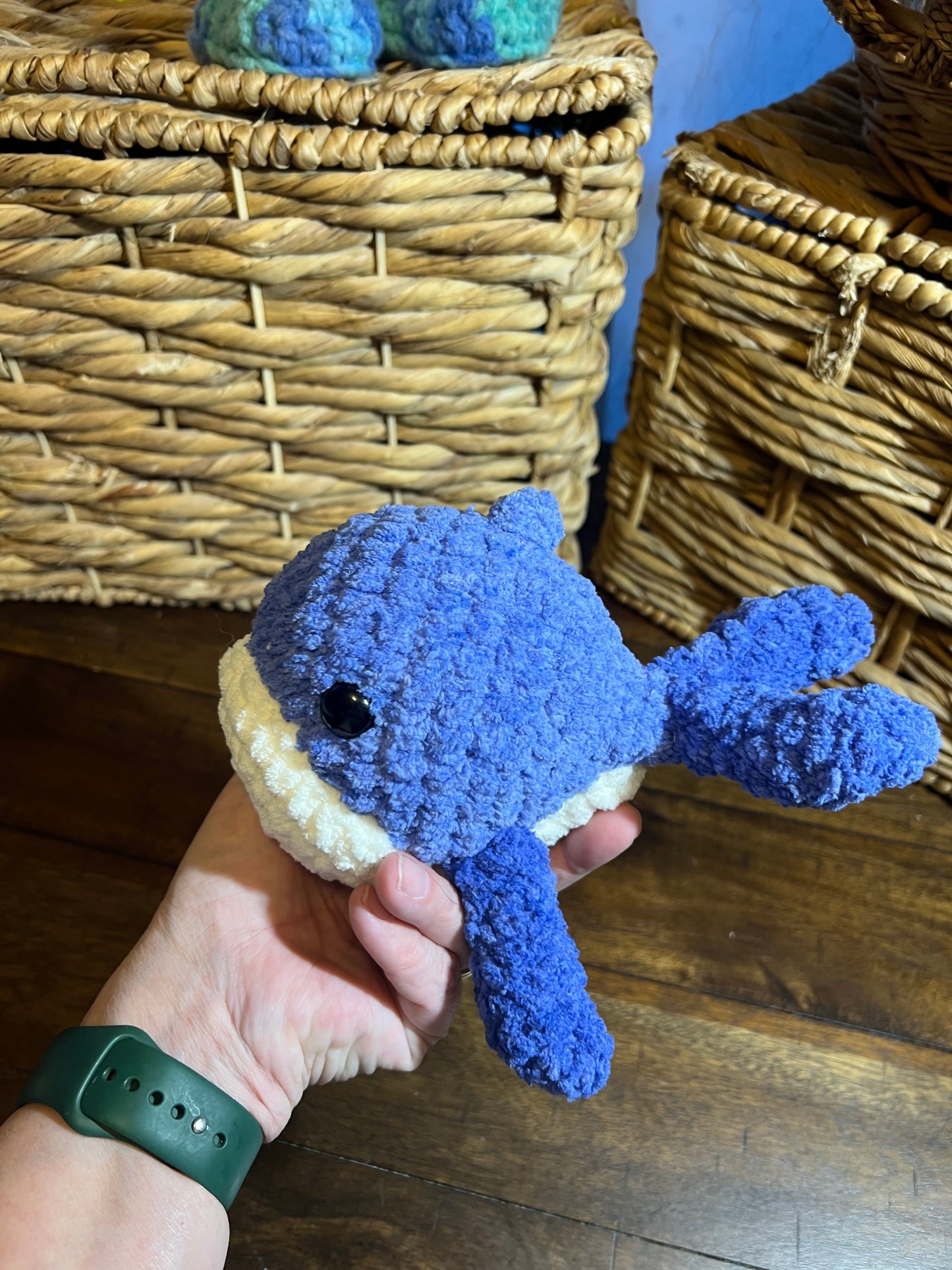 Willow the whale blue Ombre