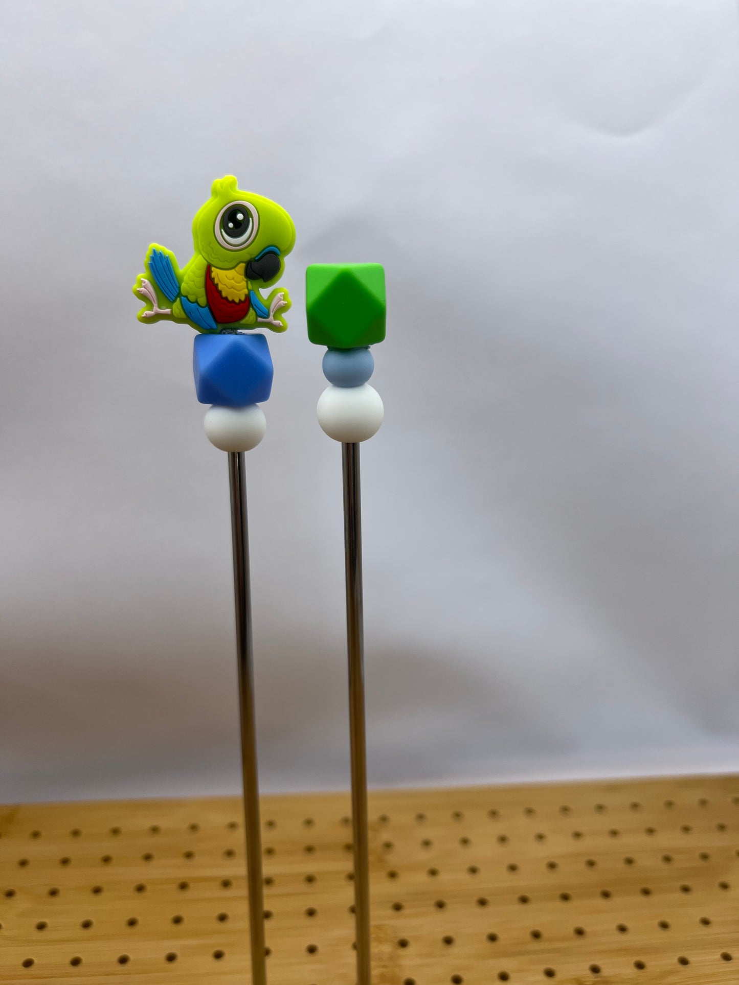 Parrot amigurumi sticks