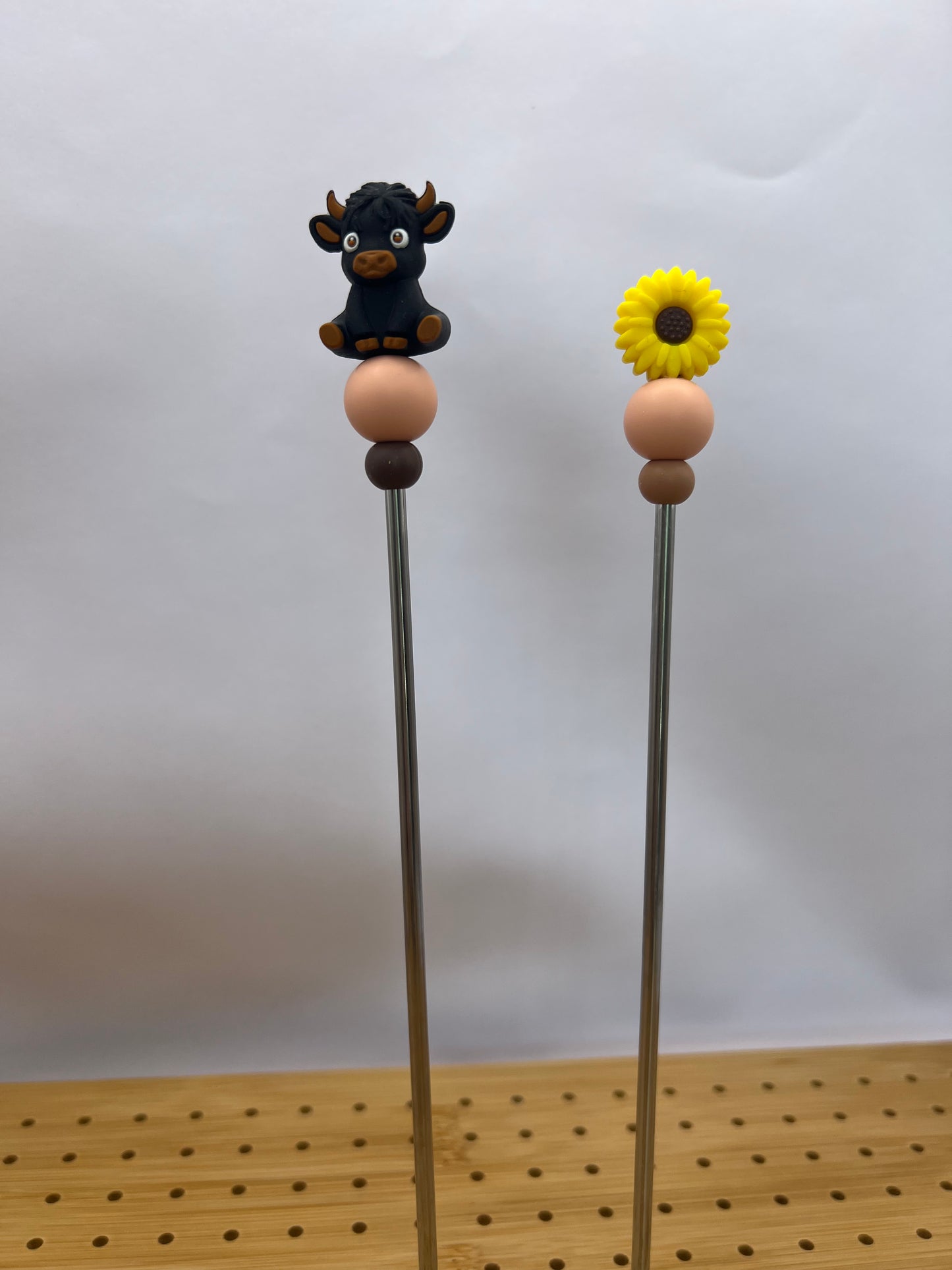 Highland cow amigurumi sticks black