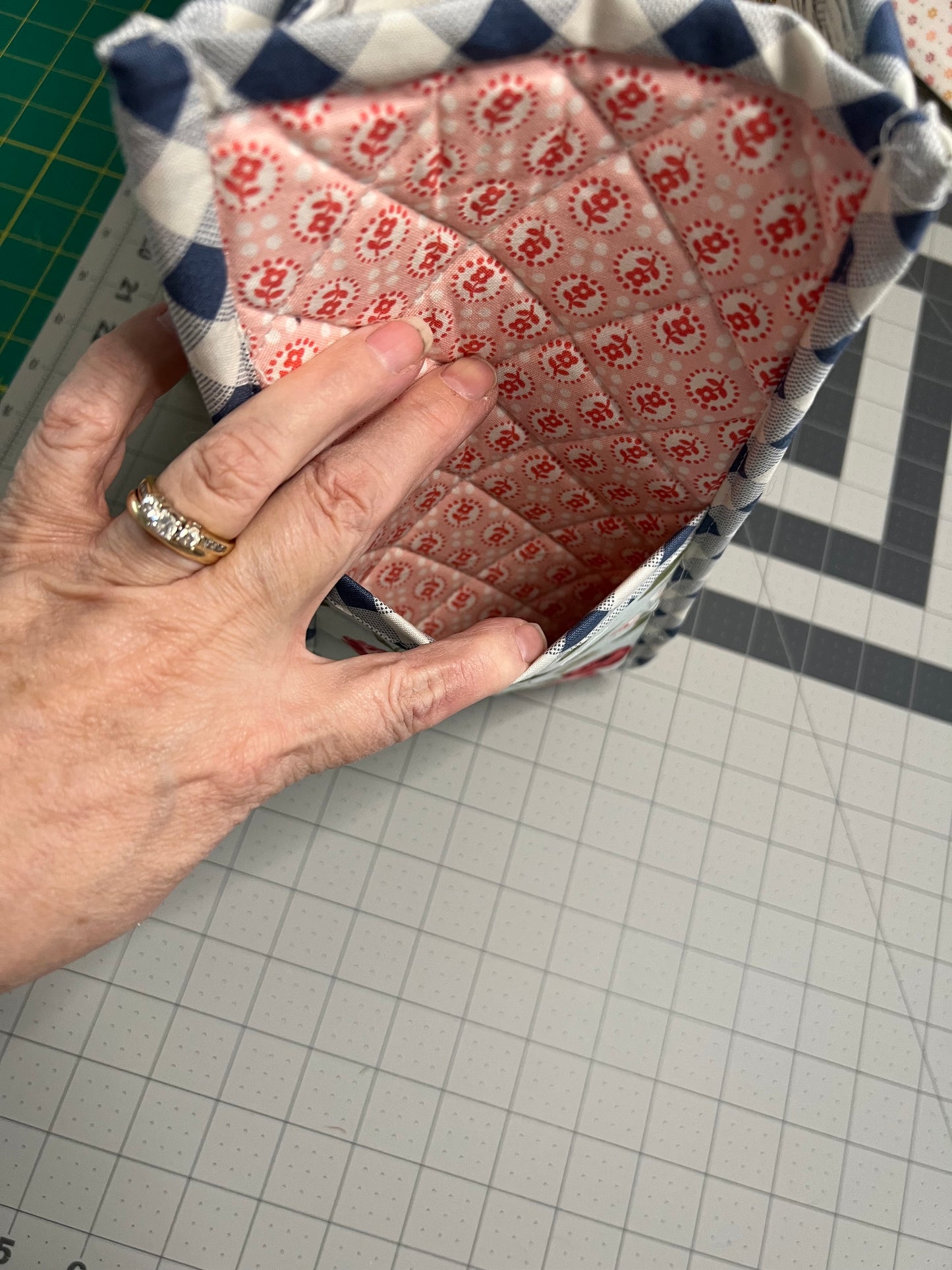 Patchwork pocket tote