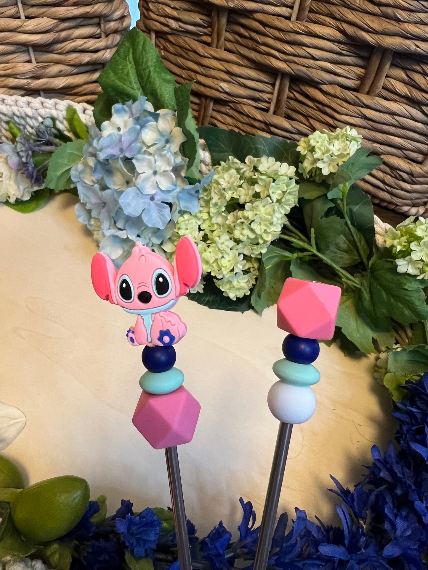 pink alien amigurumi sewing stick set