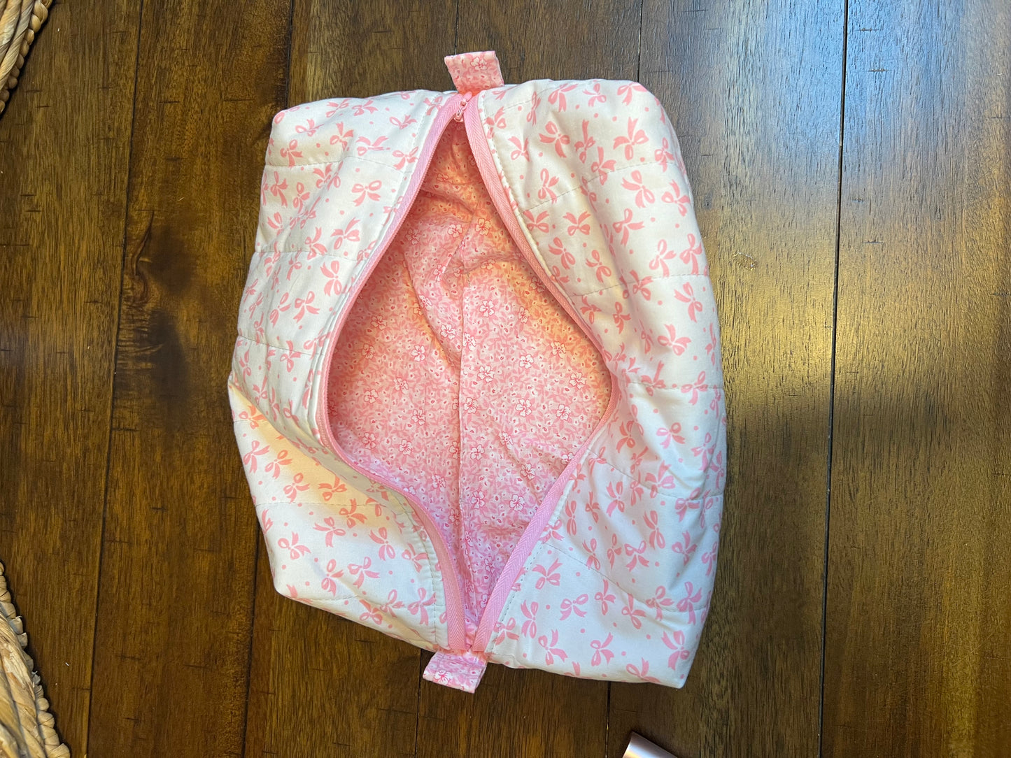 Large makeup bag Pink Bows