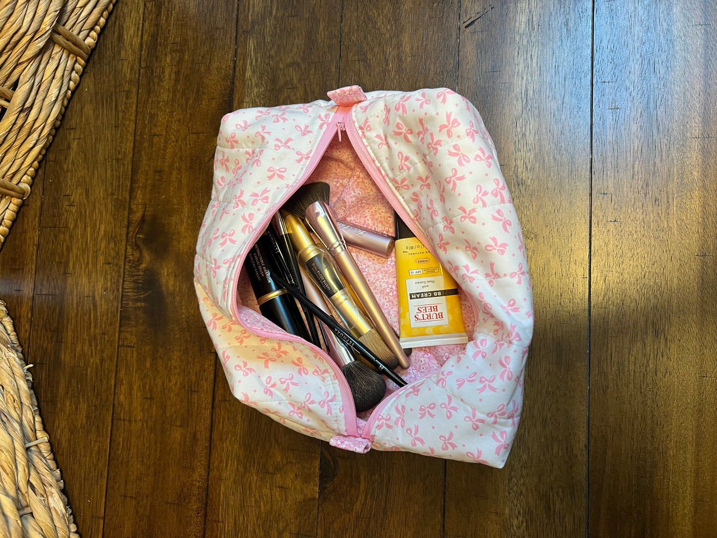 Large makeup bag Pink Bows