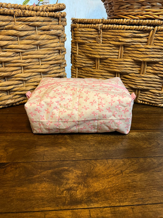 Large makeup bag Pink Bows