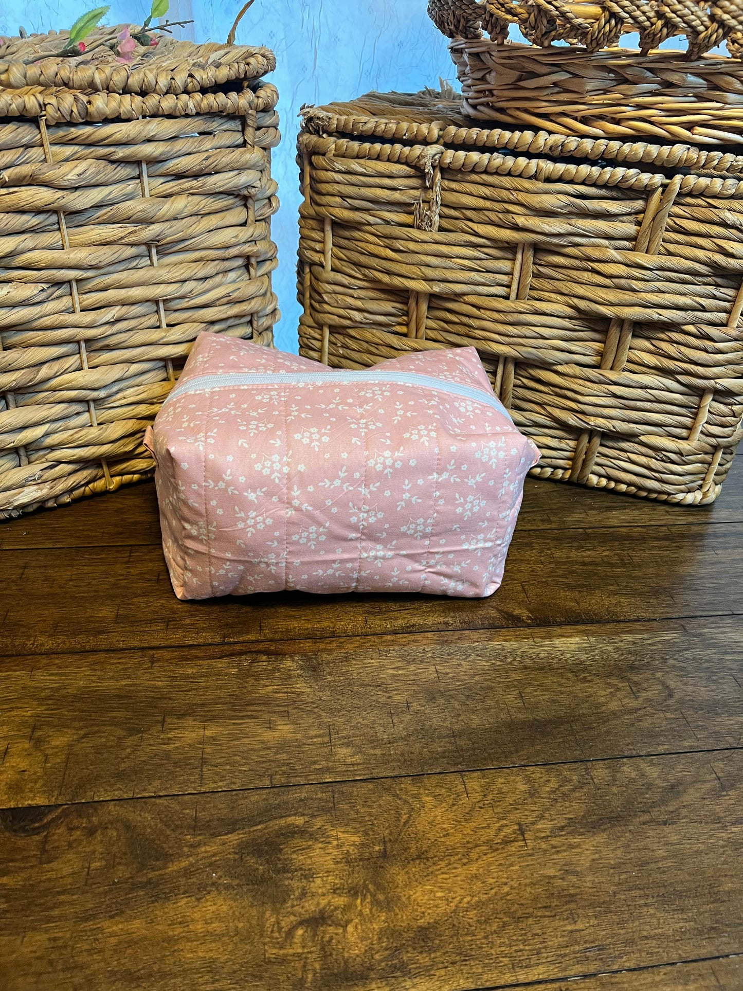 Large Makeup bag Pink floral