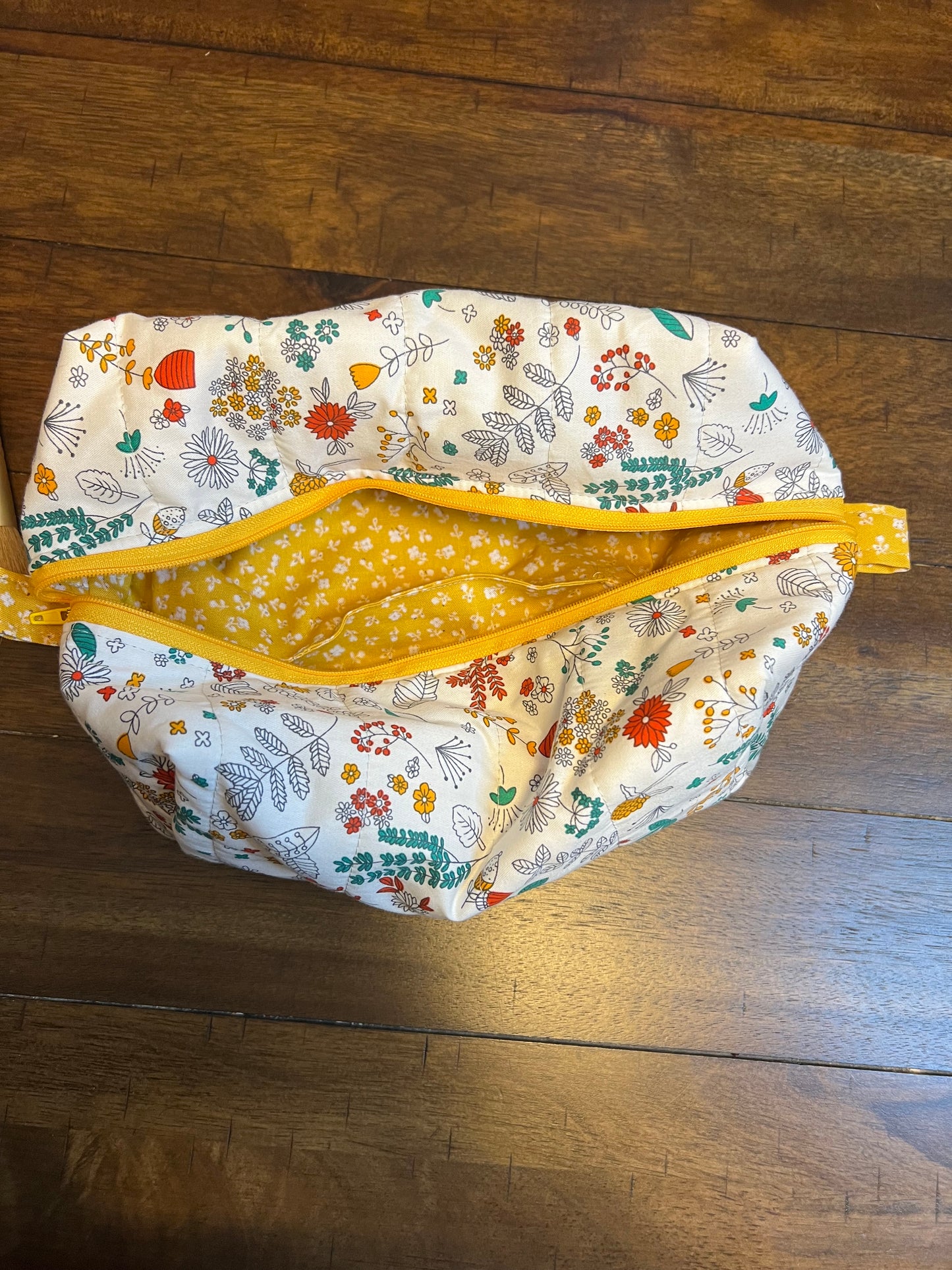 Large Makeup bag  Bright woodland walk