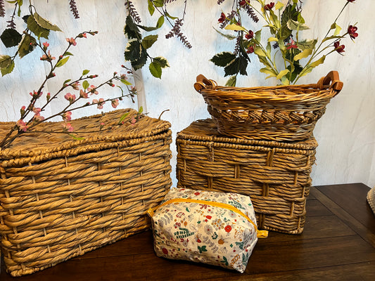 Large Makeup bag  Bright woodland walk