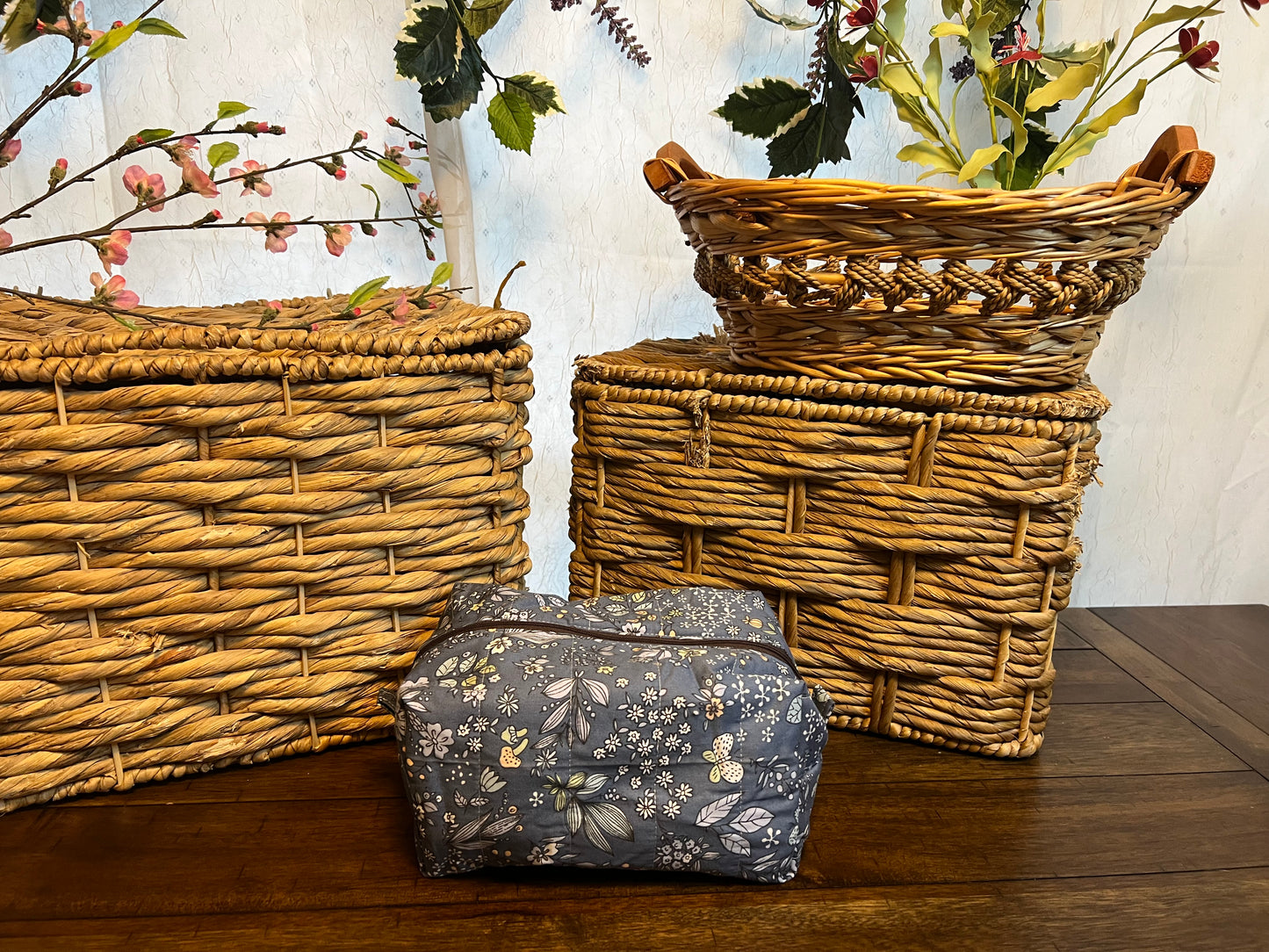 Large Makeup bag Evening walk in the woods