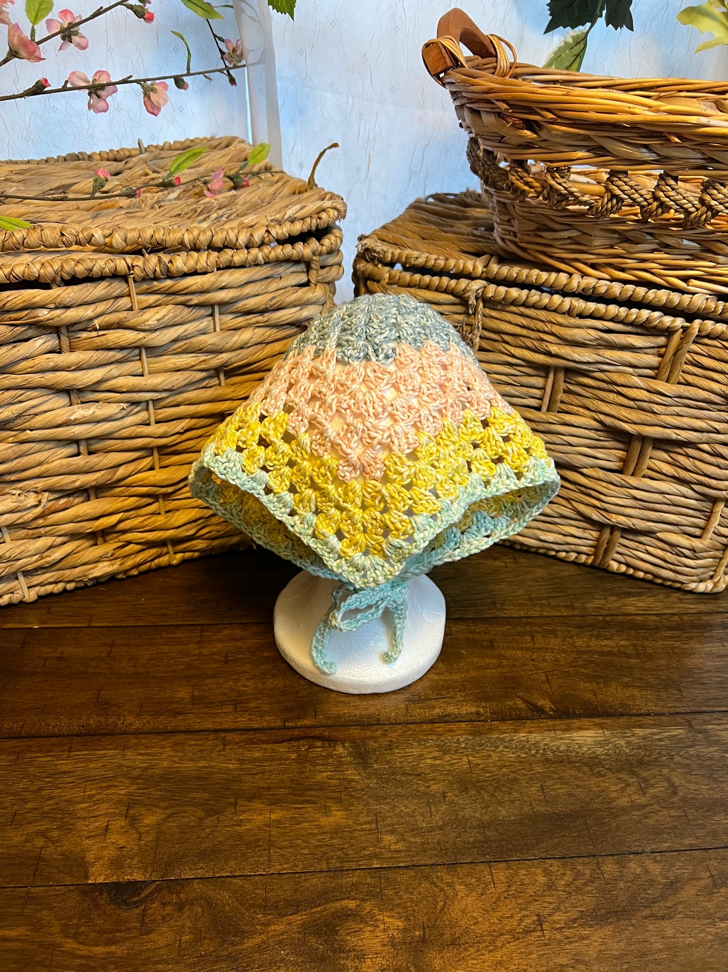 Crochet bandana Pastel