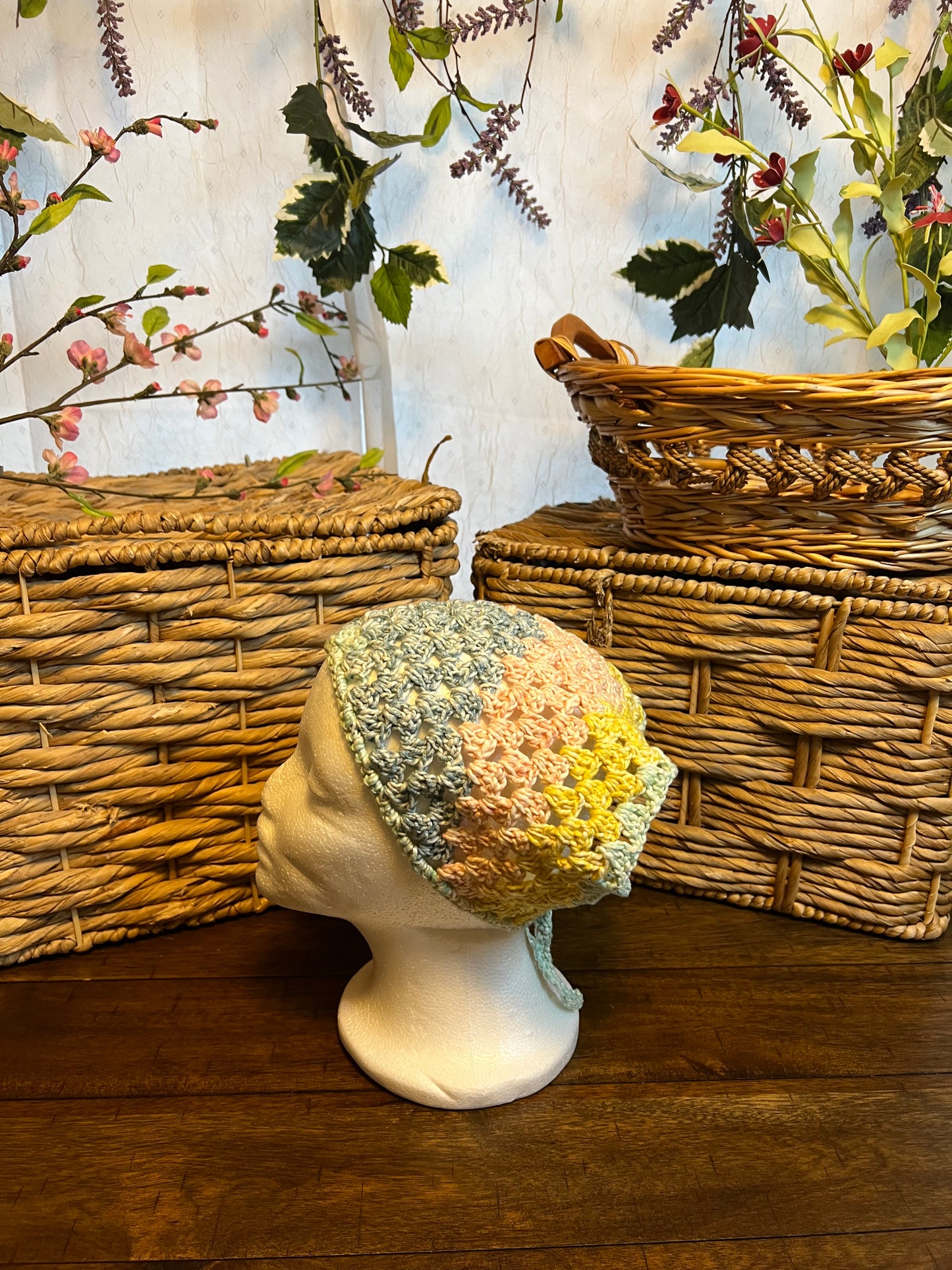 Crochet bandana Pastel