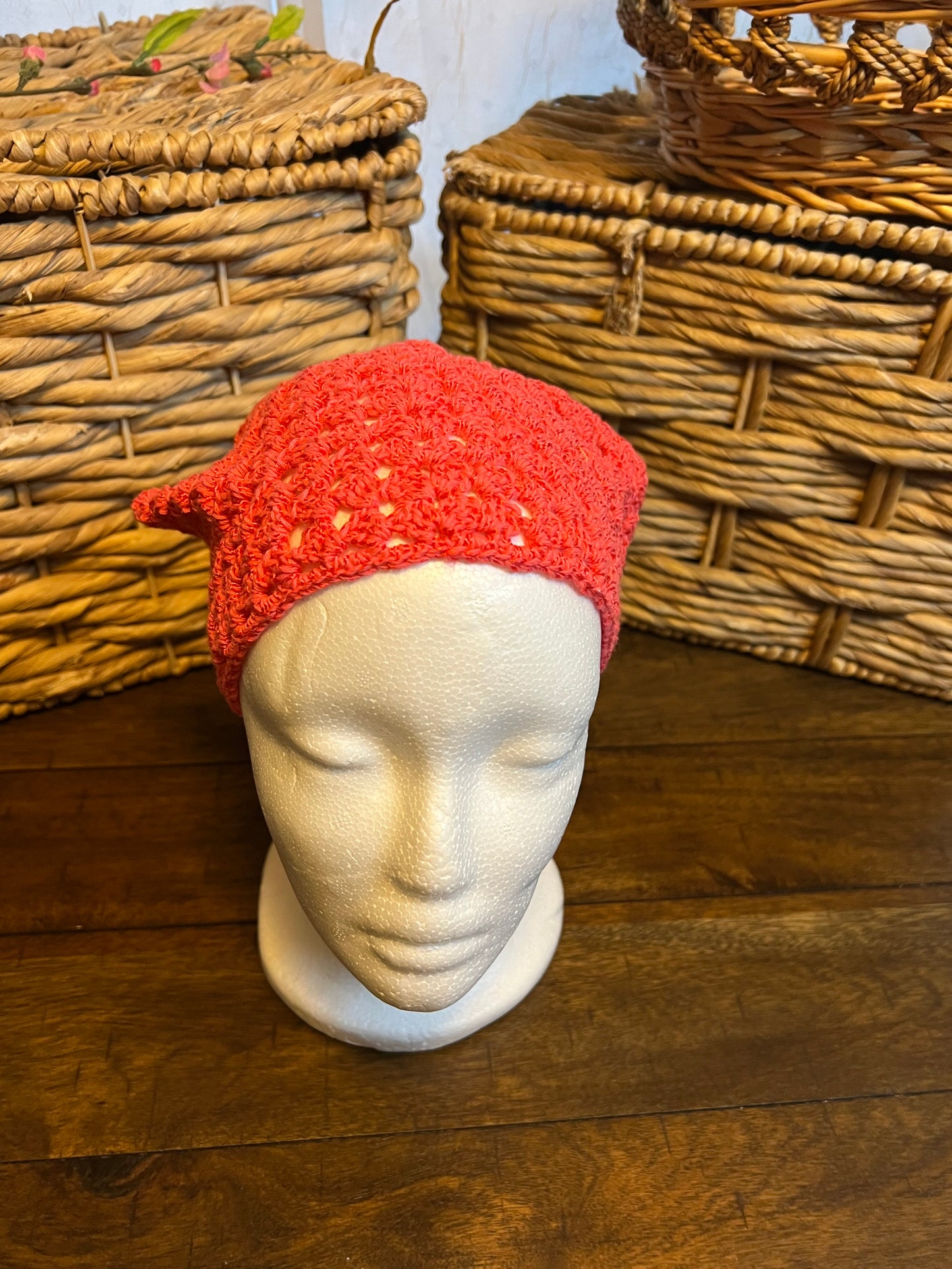 Handmade Crochet Bandana Coral