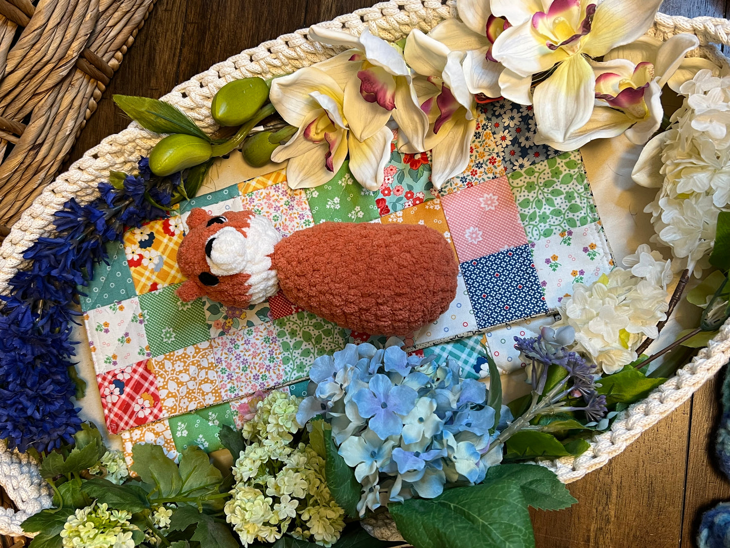 Woodland Forest animal rattle Fox