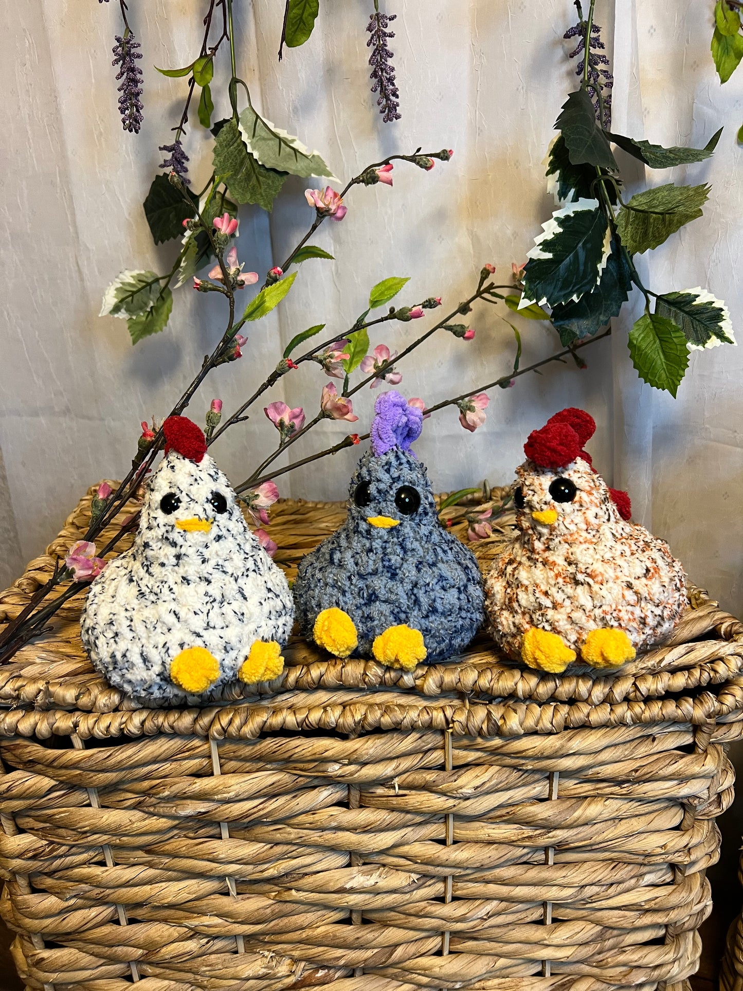 small chicken white speckled