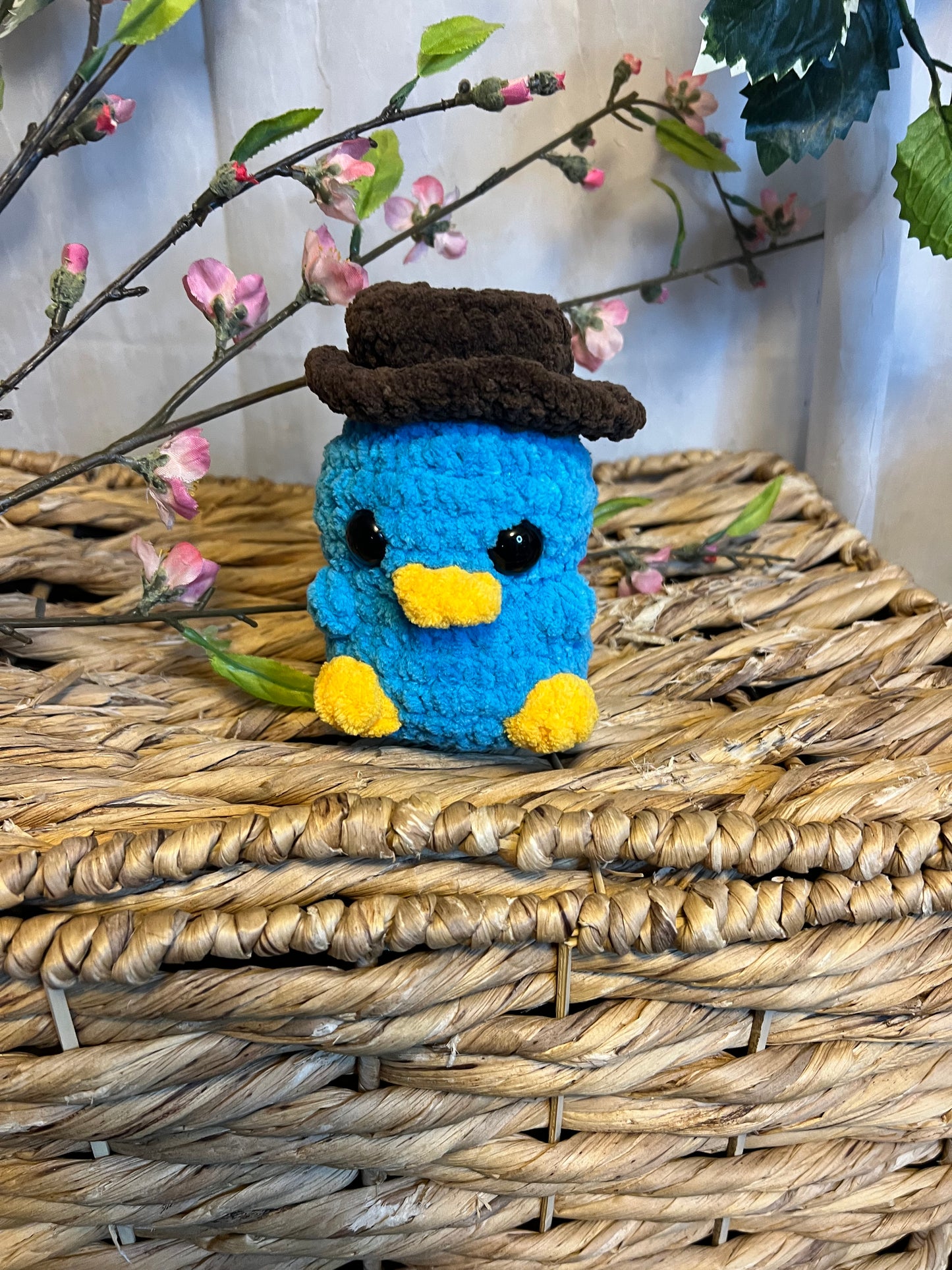 Blue platypus with hat