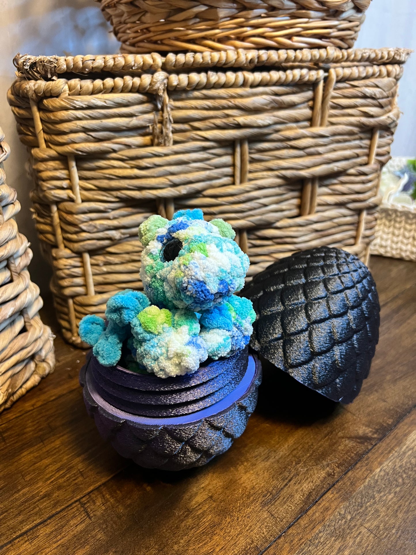 Large dragon egg with dragon snuggler