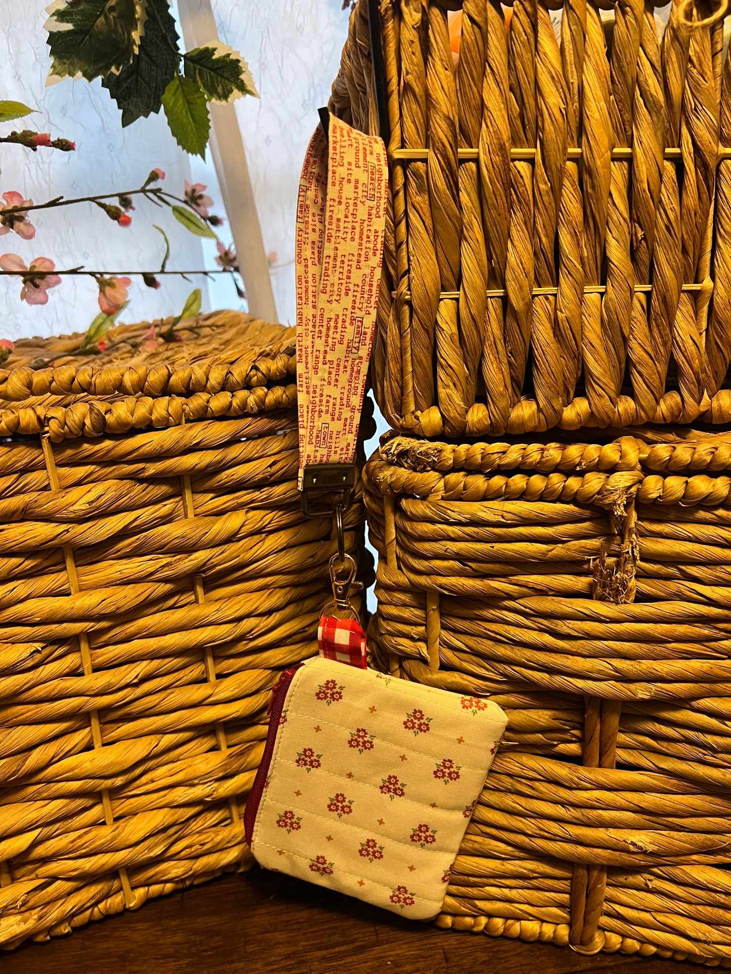 Wristlet White with red lettering