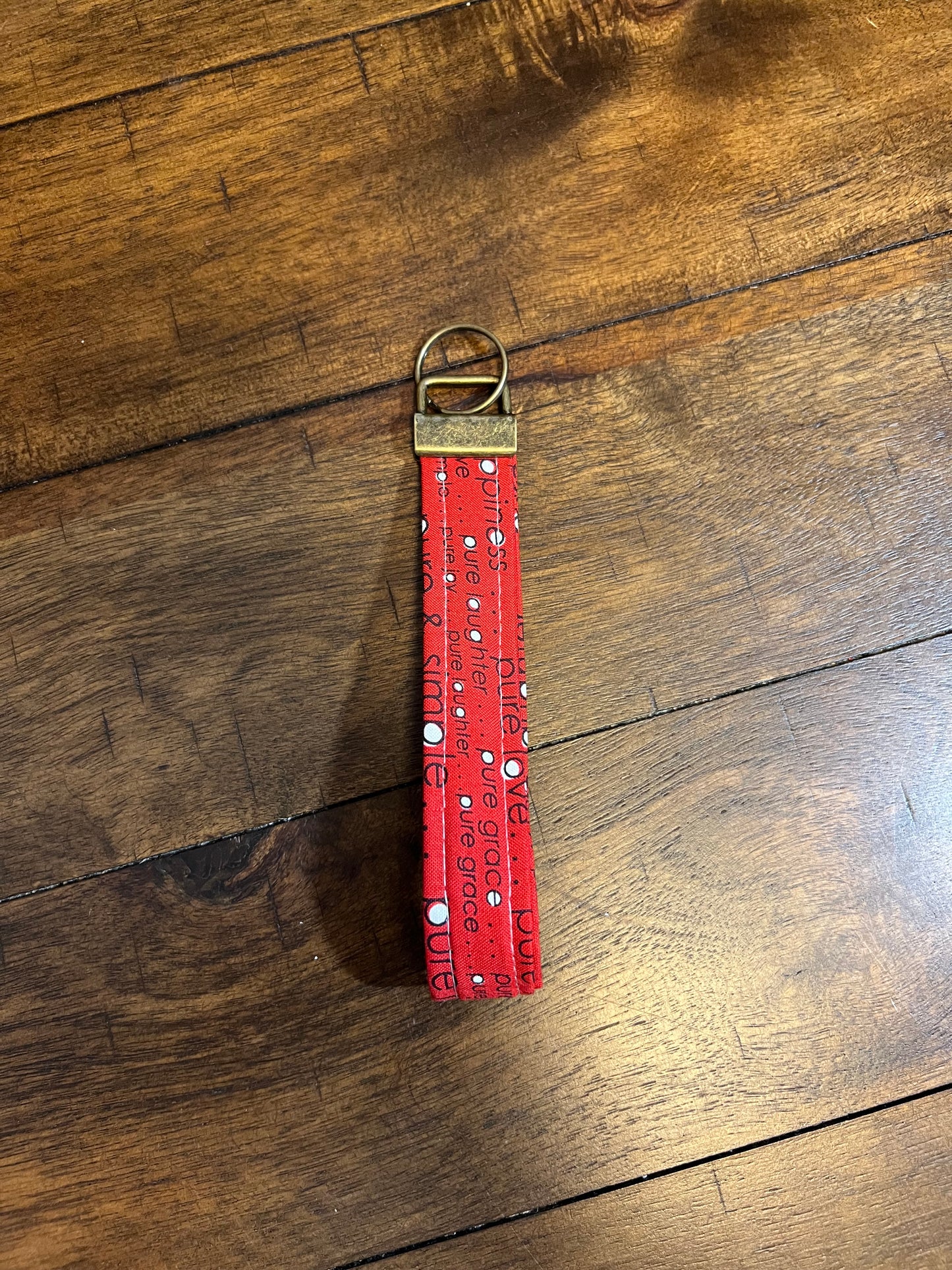 Wristlet red with inspirational words