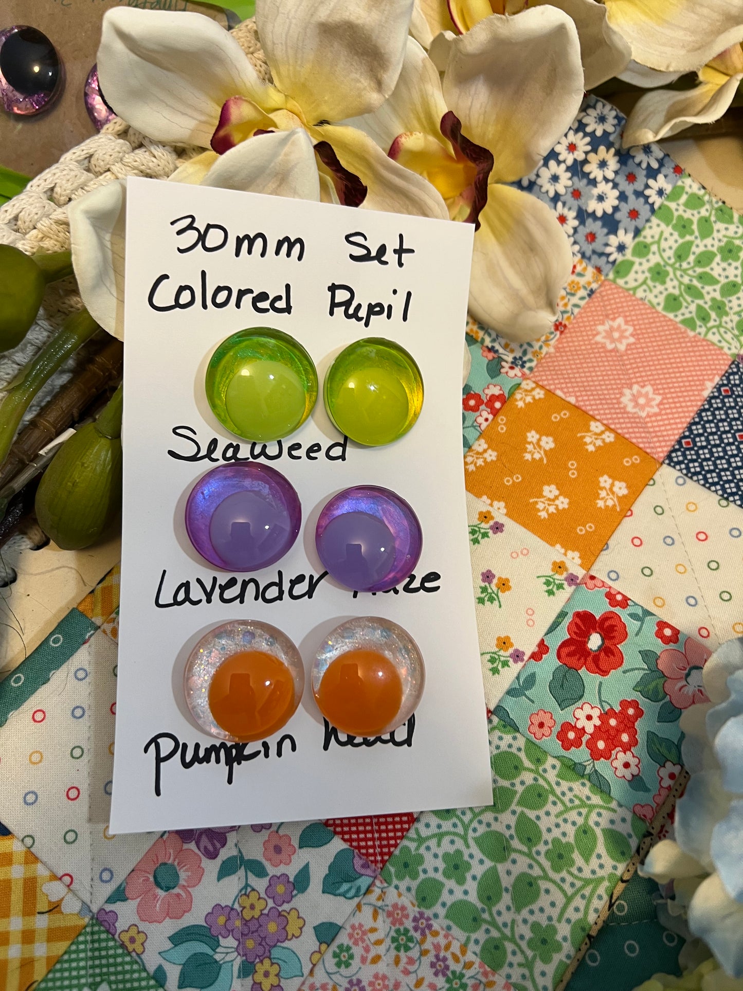 Safety eye set 30 mm colored pupil SLP