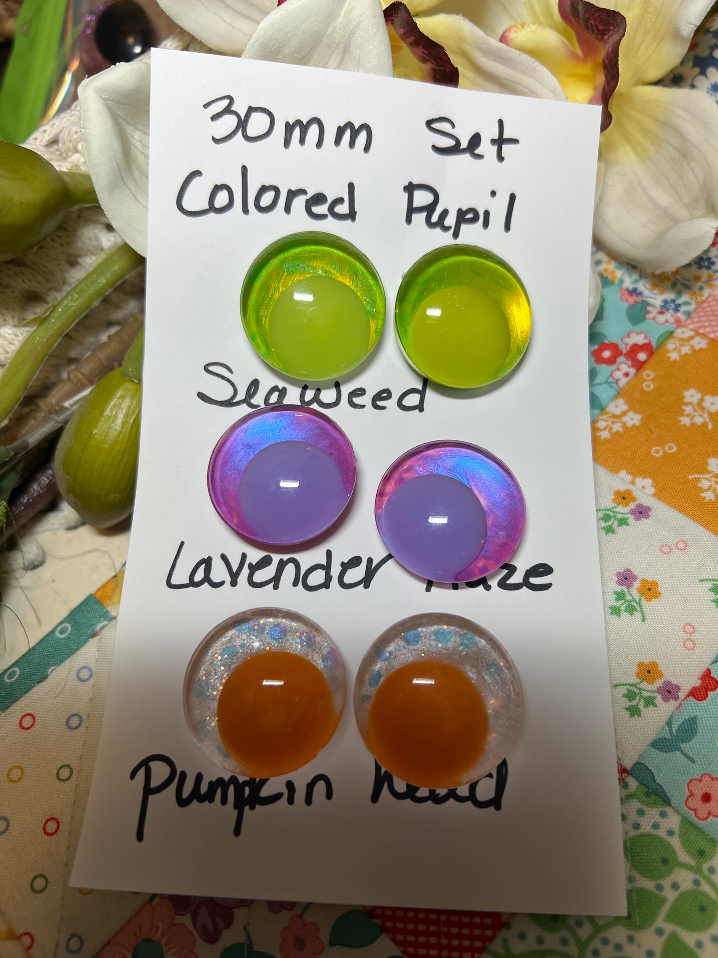 Safety eye set 30 mm colored pupil SLP