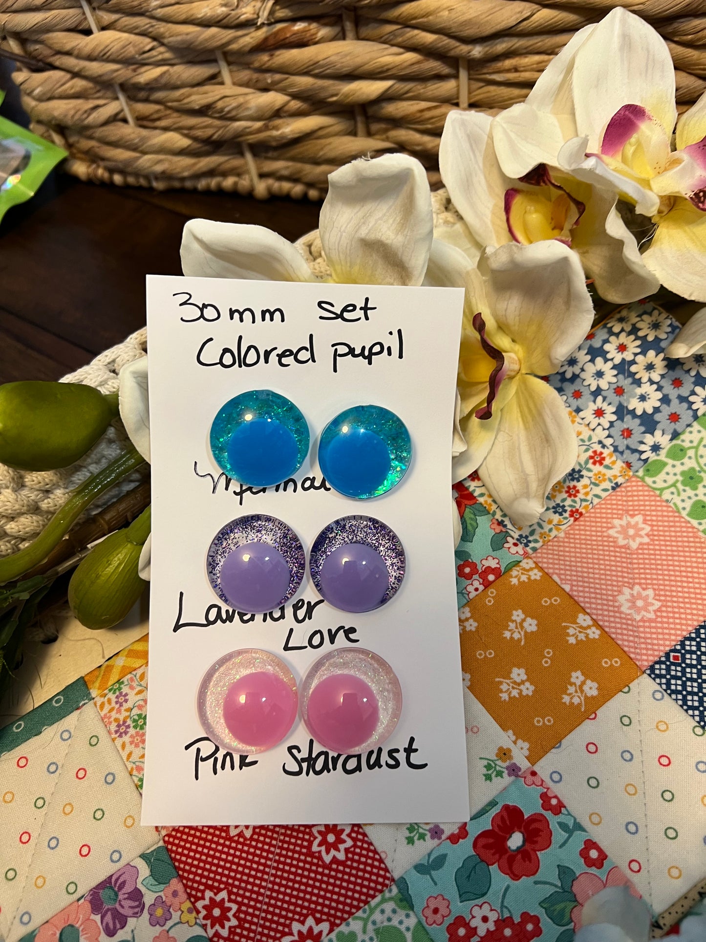 30 mm safety eye set colored pupil MLP