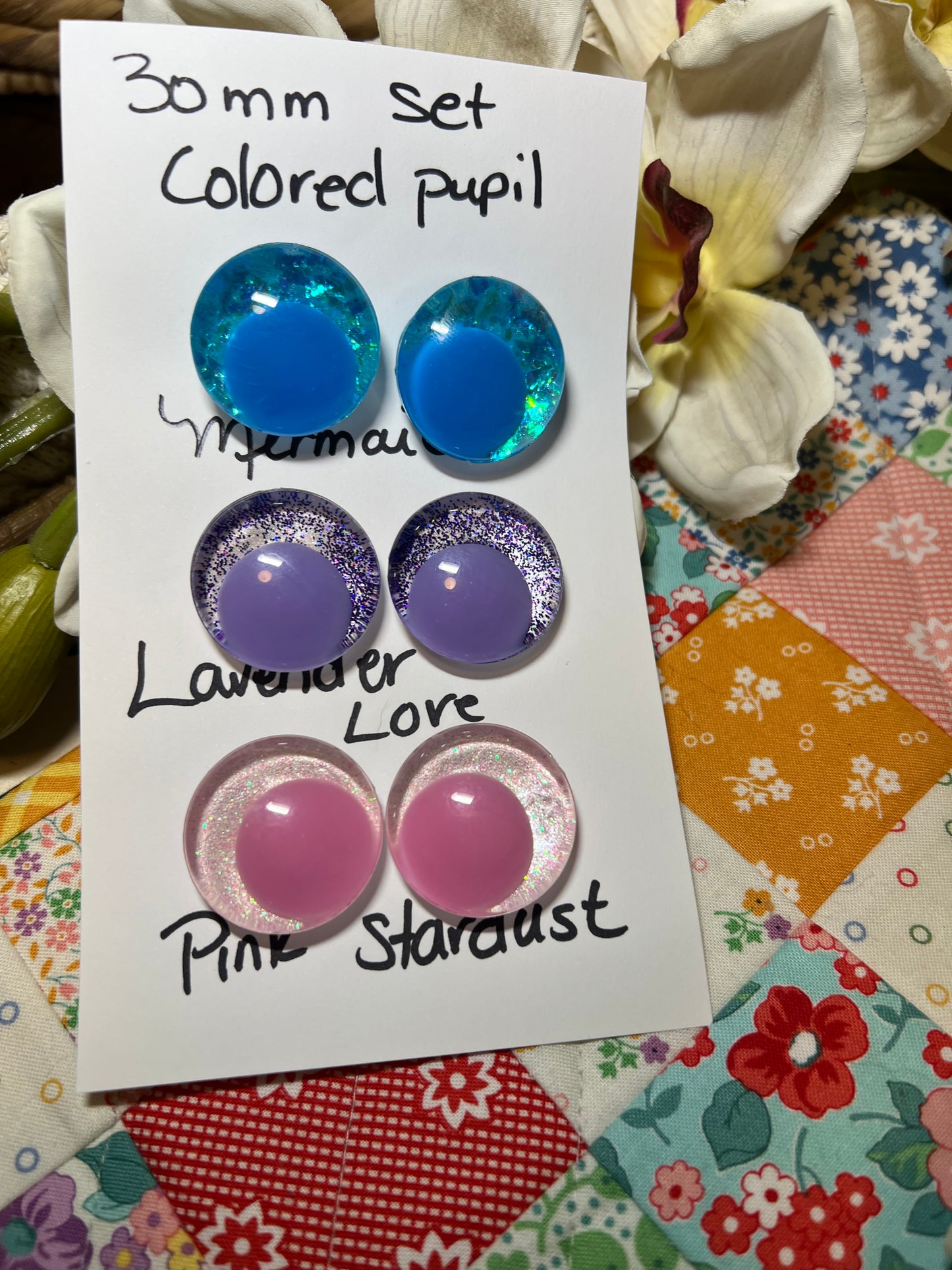 30 mm safety eye set colored pupil MLP