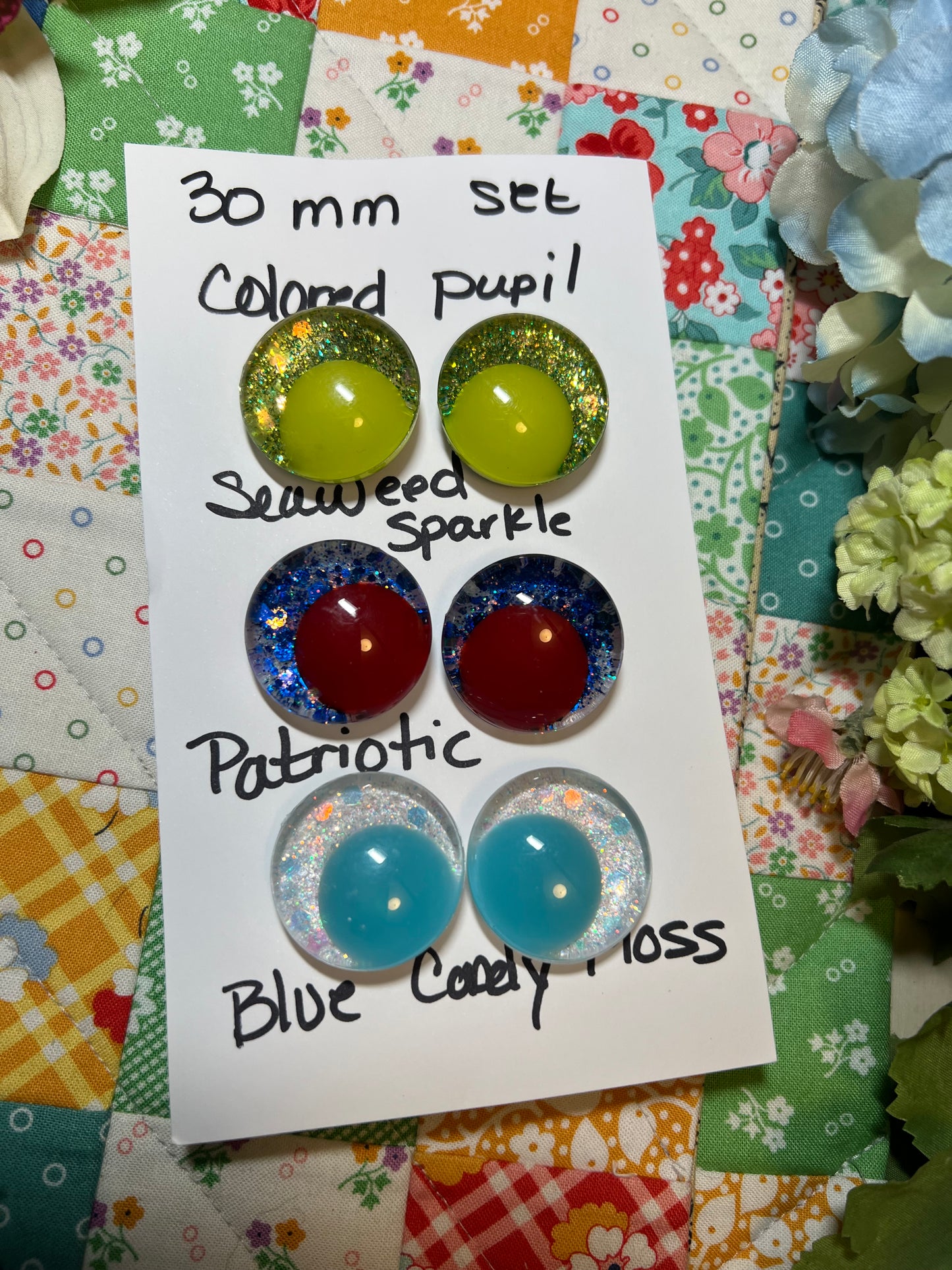 30 mm safety eye set colored pupil SPB