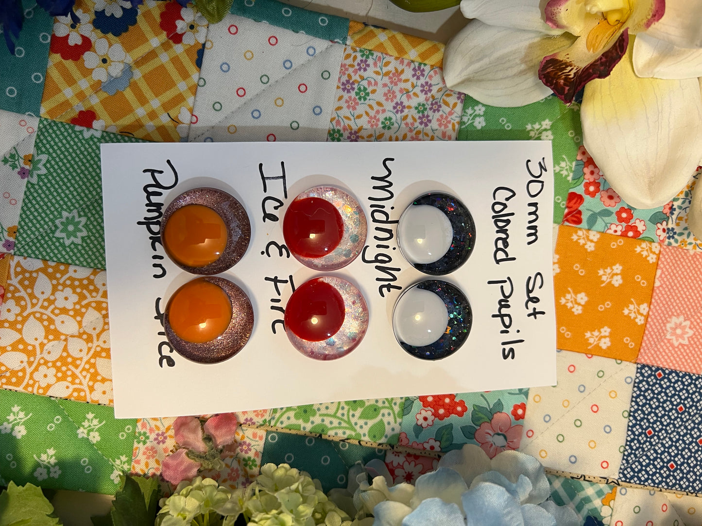 30 mm safety eye set colored pupil MIP