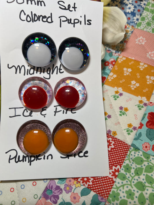 30 mm safety eye set colored pupil MIP