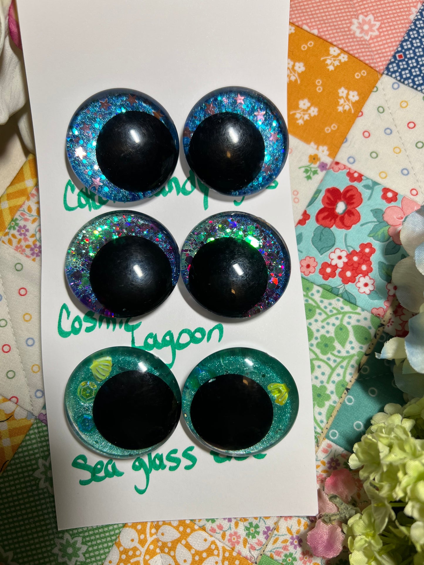 40 mm safety eye set, Beachy nights