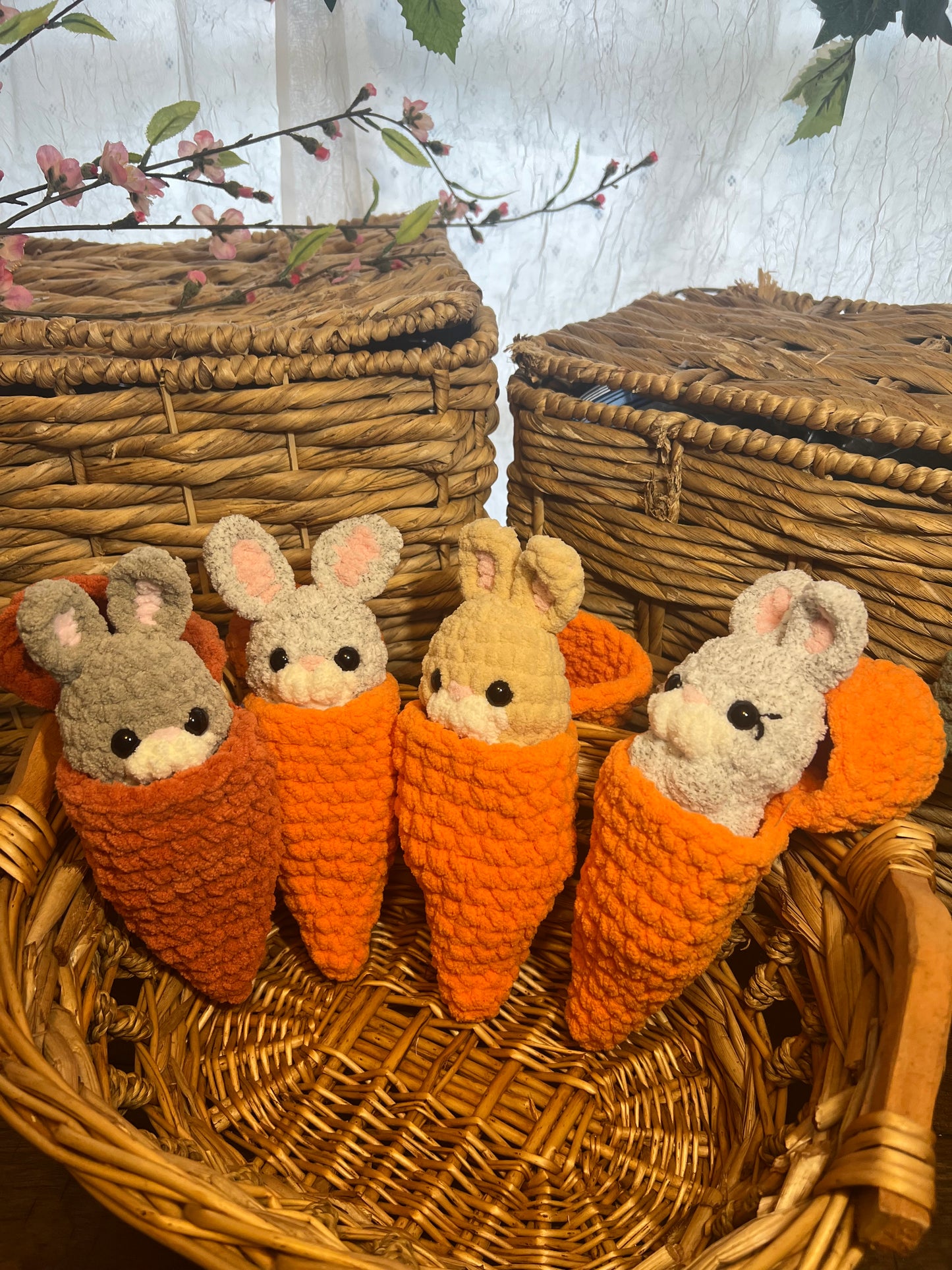 Hatching Bunny in Carrot Light Gray