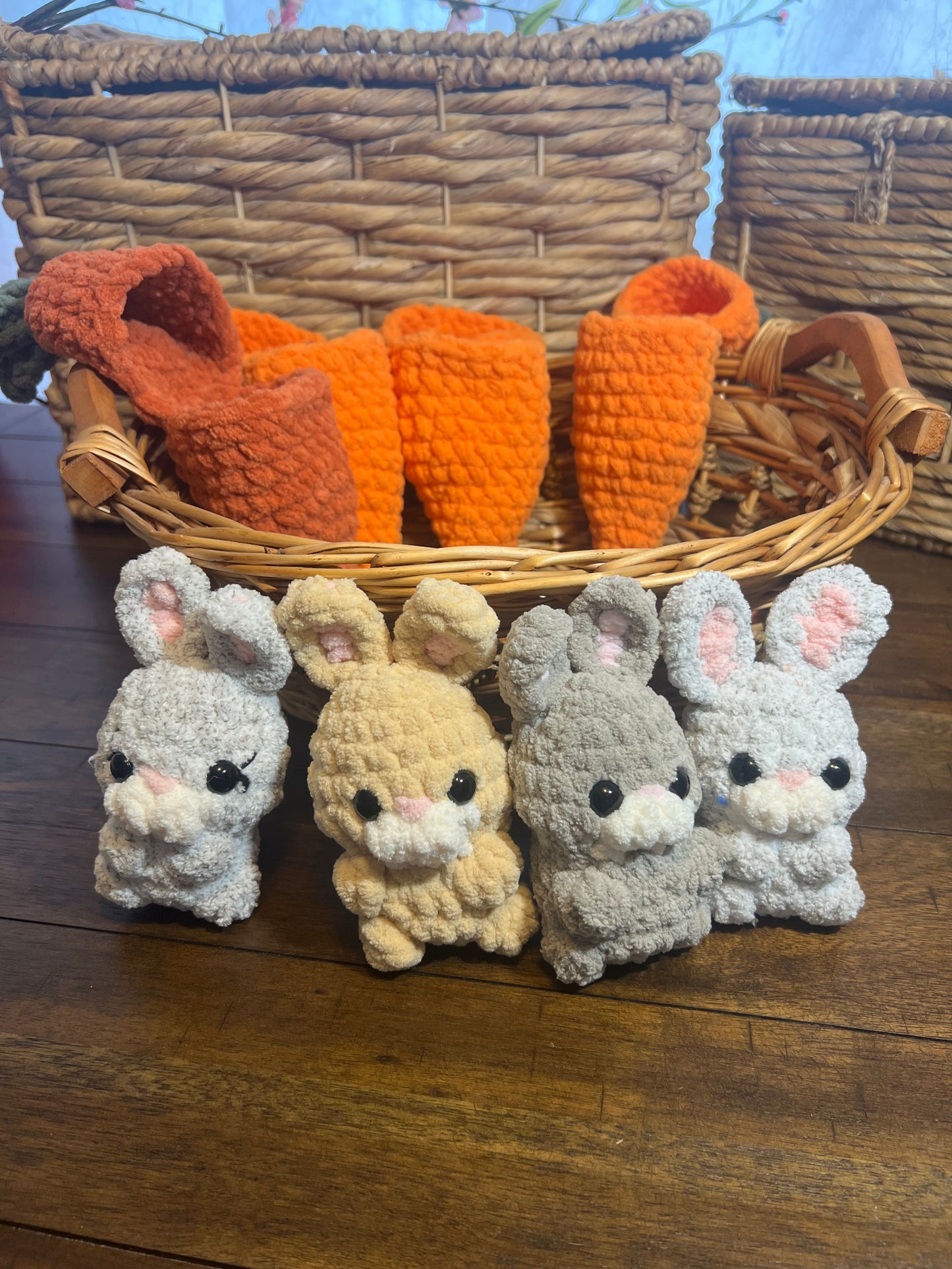 Hatching Bunny in Carrot Dark Gray