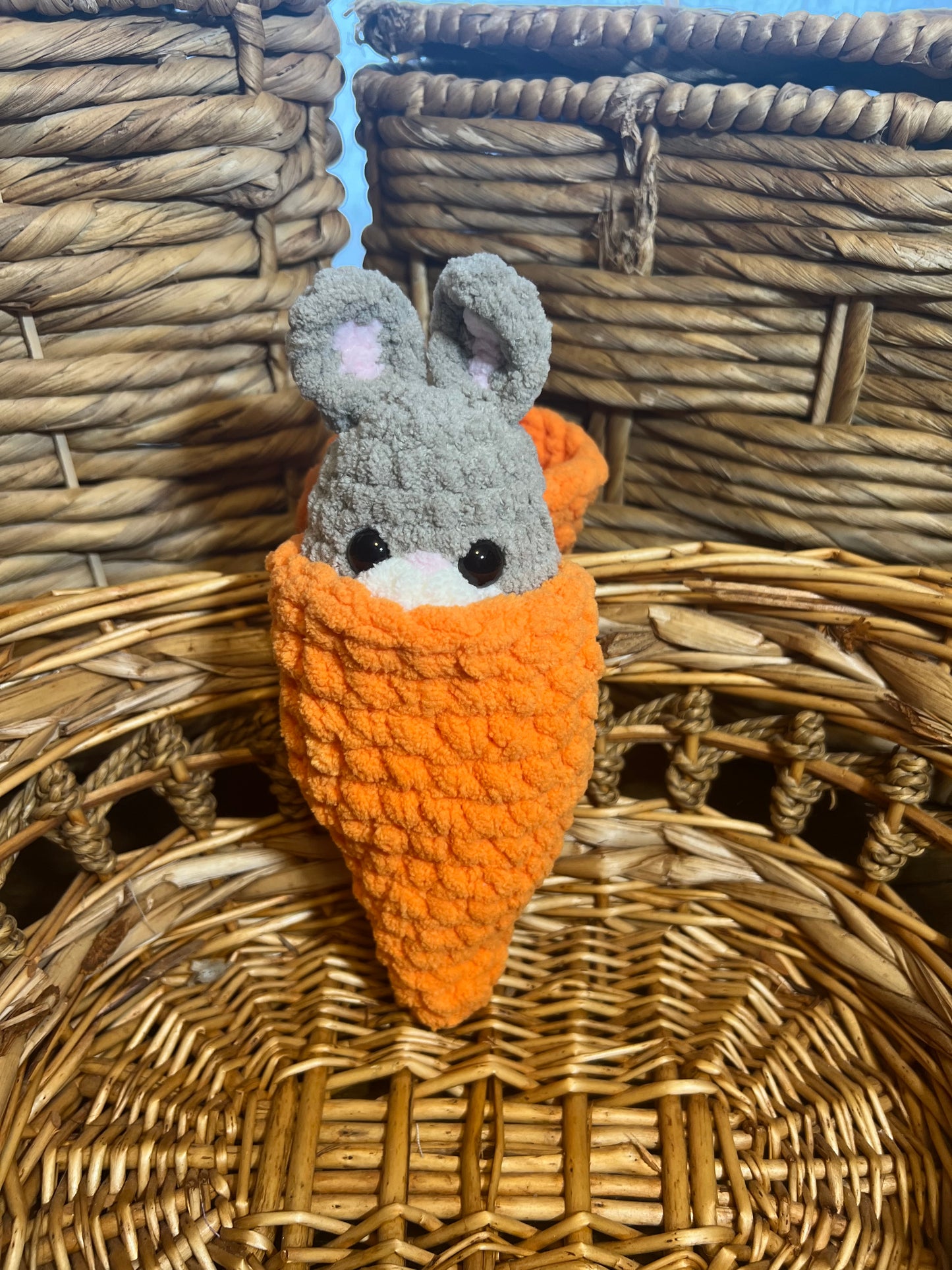 Hatching Bunny in Carrot Dark Gray