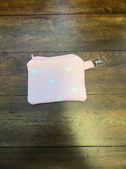 Keychain wallet Pink Hearts