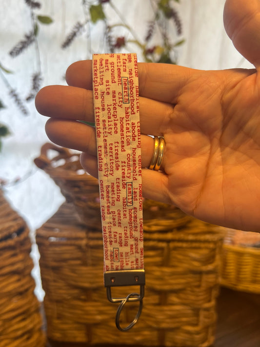 Wristlet White with red lettering